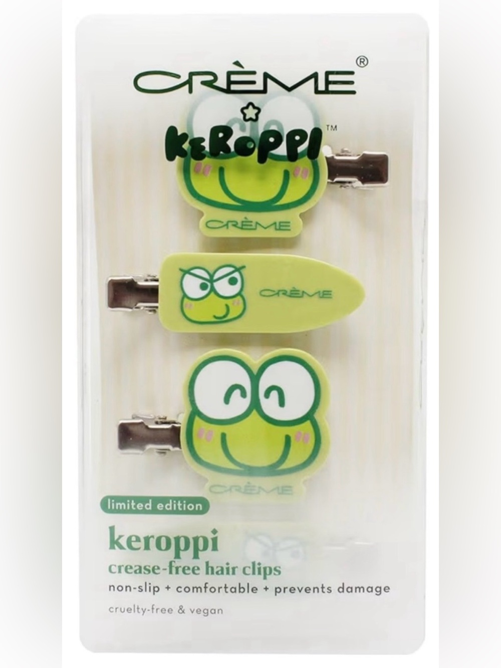 CREME SHOP x SANRIO Keroppi Limited Edition 4 Piece Frog Hair Clips